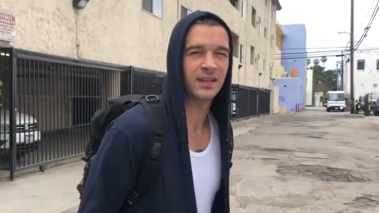 Matty Healy is asked about Taylor Swift’s new album on the street.