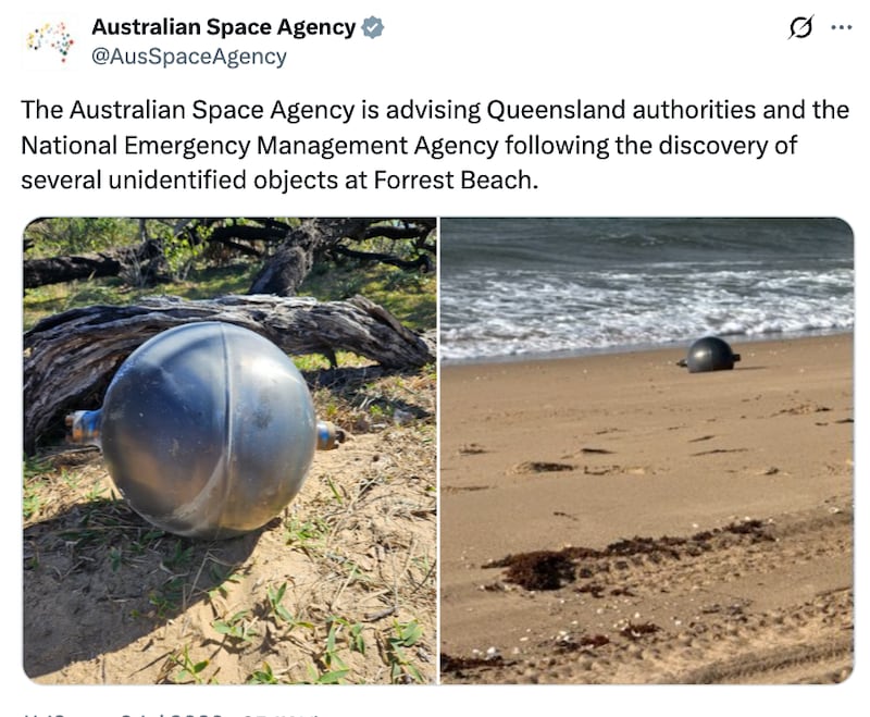 Australian Space Agency X post