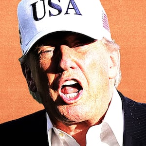 Donald Trump yelling.