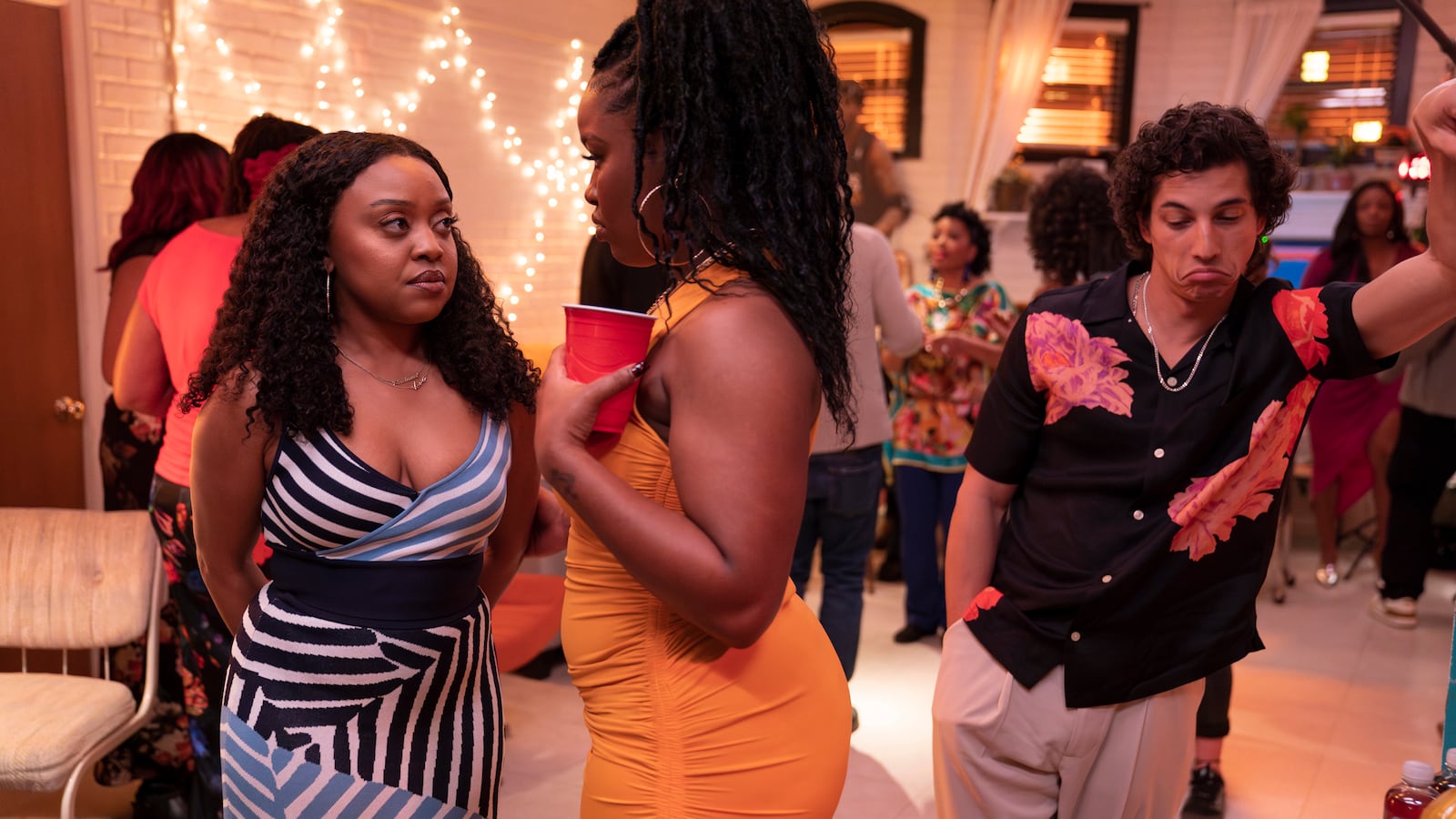 Quinta Brunson, Courtney Taylor, and Benjamin Norris on Abbott Elementary.