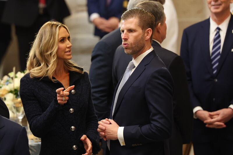 Lara Trump and  Eric Trump the inauguration of U.S. President Donald Trump.