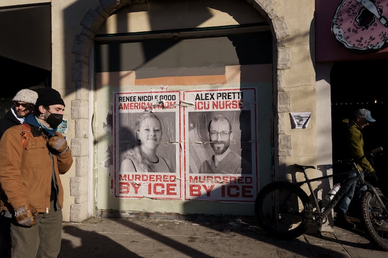 A poster honoring Alex Pretti