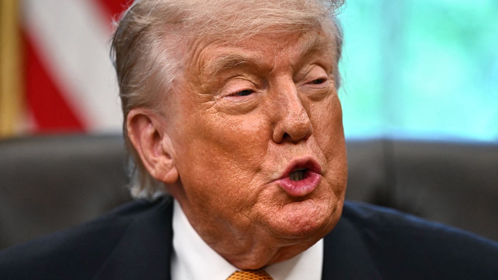 President Donald Trump, pictured May 6, demanded Minority Leader Hakeem Jeffries face charges in a Truth Social post.