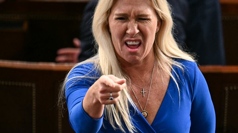 Marjorie Taylor-Greene in the House Chamber of the US Capitol in Washington, DC, on March 4, 2025.