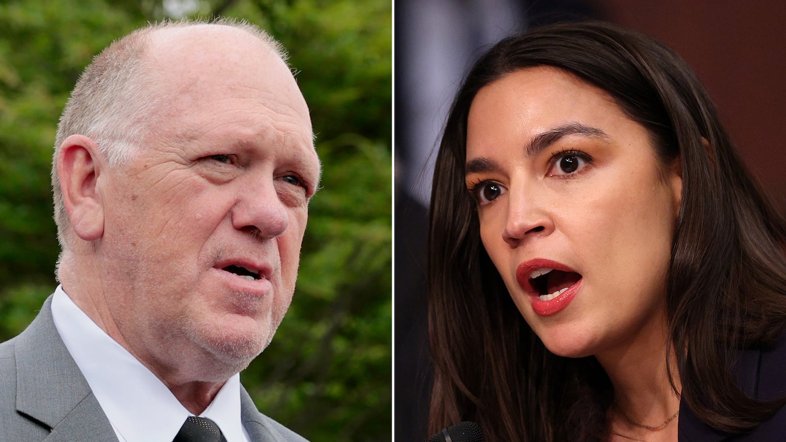 Tom Homan and Alexandria Ocasio-Cortez