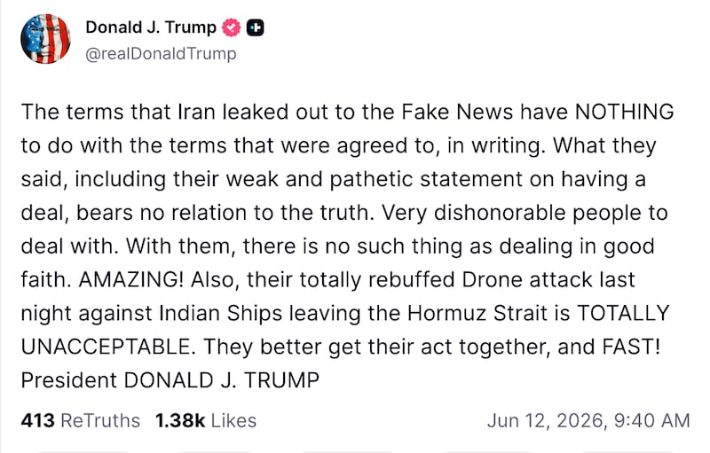 President Donald Trump's freakout over the Iran deal leaks.