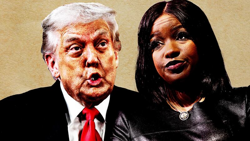 Donald Trump and Jasmine Crockett