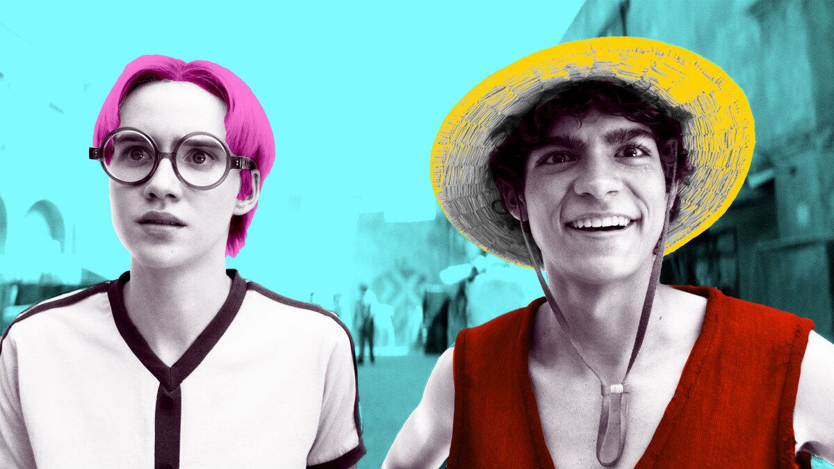 Photo illustration of a colorized film still from Netflix’s One Piece