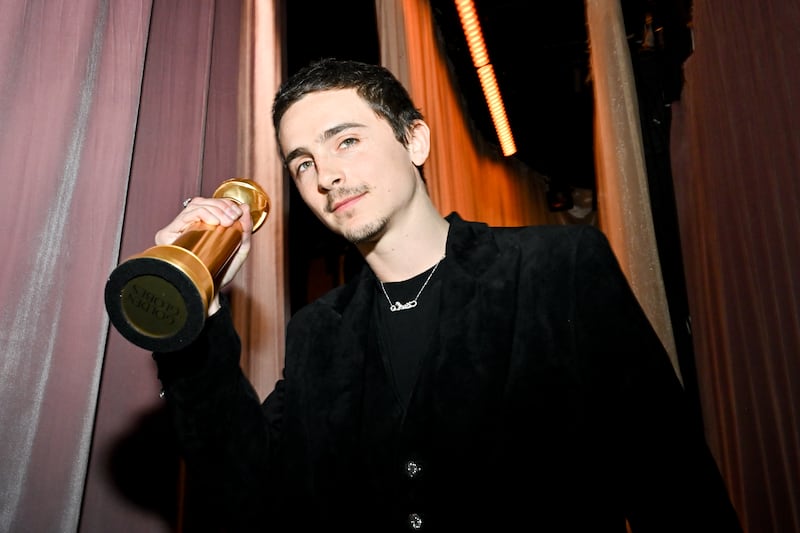 Timothée Chalamet won his first Golden Globe this year, grabbing the Best Actor accolade at the 83rd Annual Golden Globes.