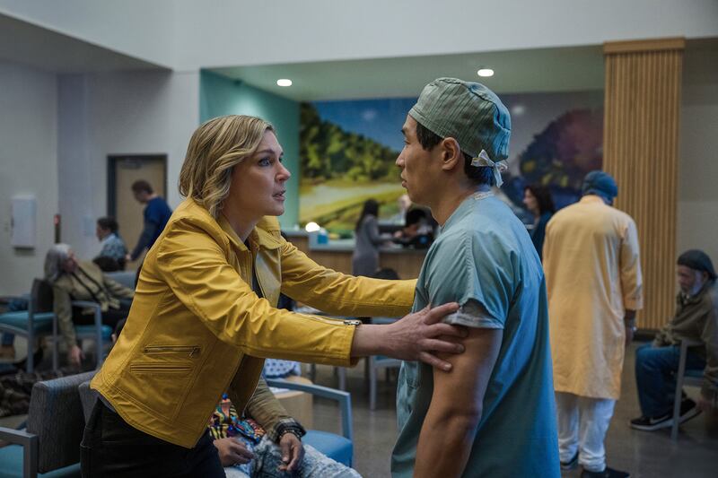Rhea Seehorn in "Pluribus."