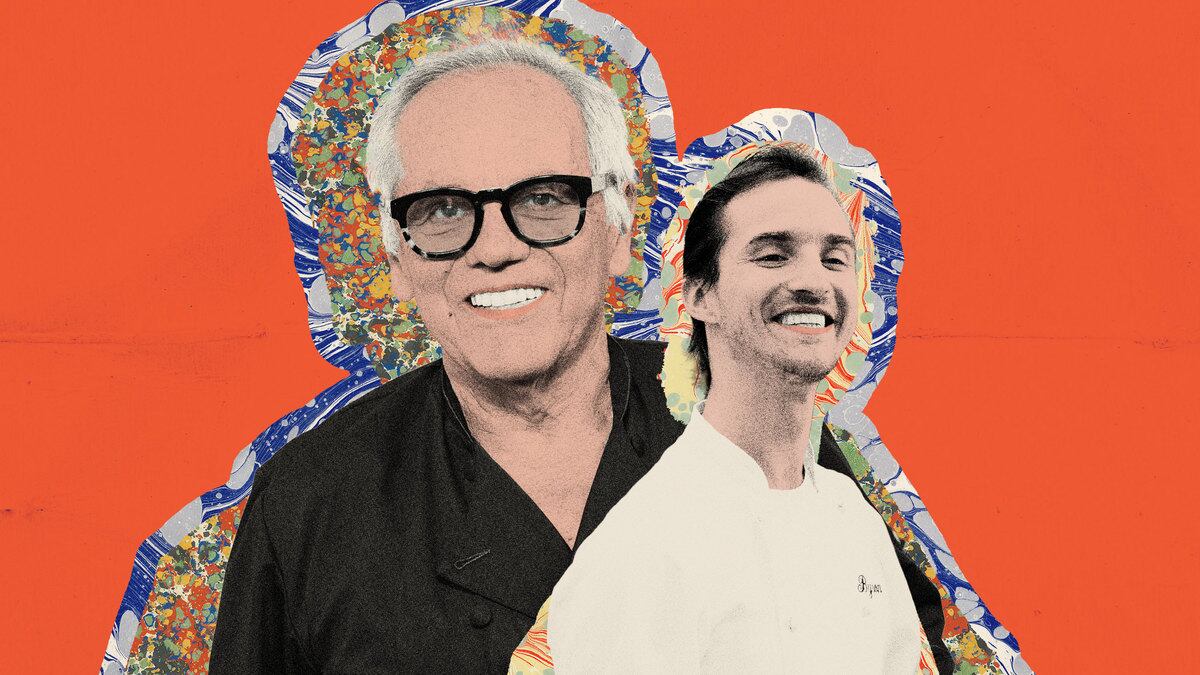 Wolfgang Puck and his son Byron Lazaroff-Puck.