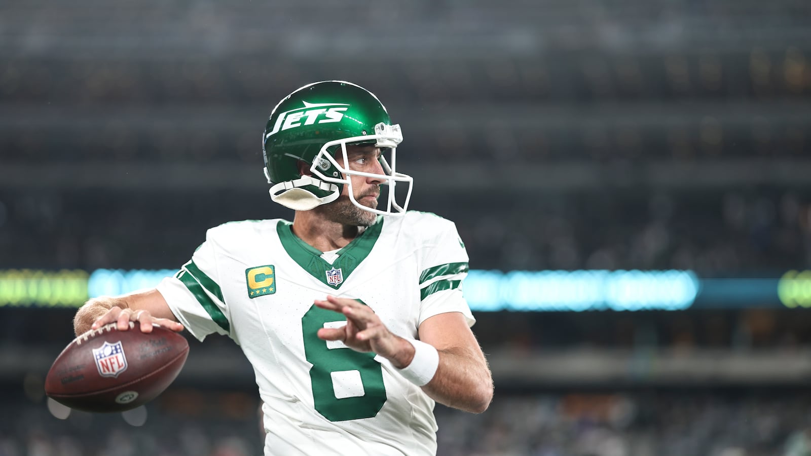 Aaron Rodgers of the New York Jets tore his Achilles during Monday night's game.