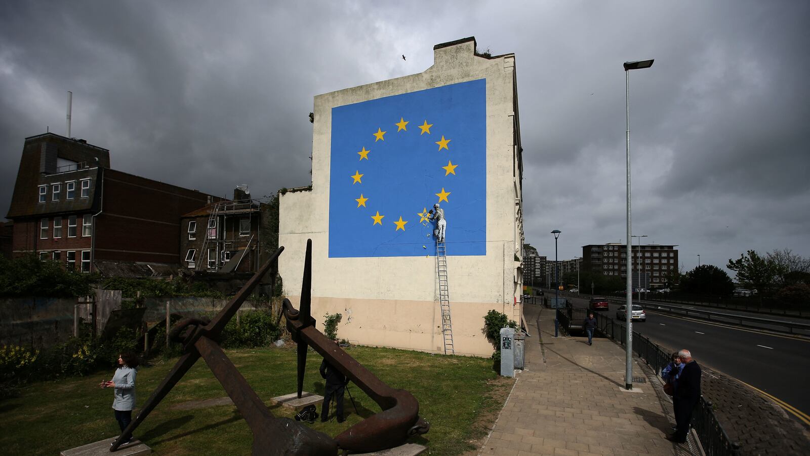 British graffiti artist Banksy’s work