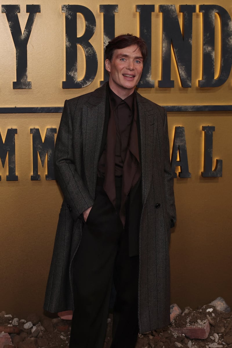 Cast member Cillian Murphy arrives for the global premiere of 'Peaky Blinders: The Immortal Man' at Symphony Hall, in Birmingham, Britain, March 2, 2026. REUTERS/Phil Noble