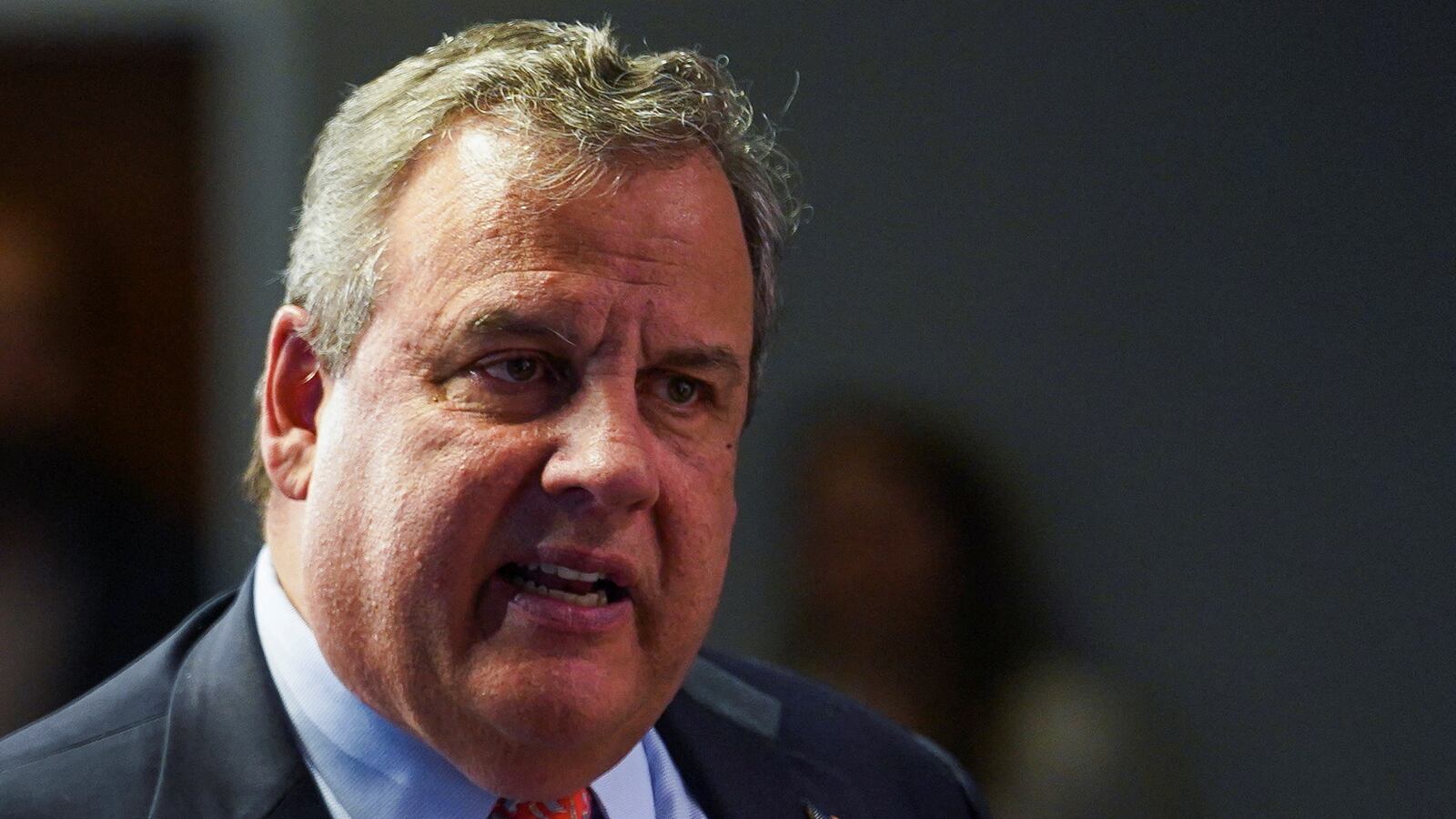 Former New Jersey Governor Chris Christie launches his bid for the 2024 Republican presidential nomination at the New Hampshire Institute of Politics in Manchester, New Hampshire, U.S., June 6, 2023.