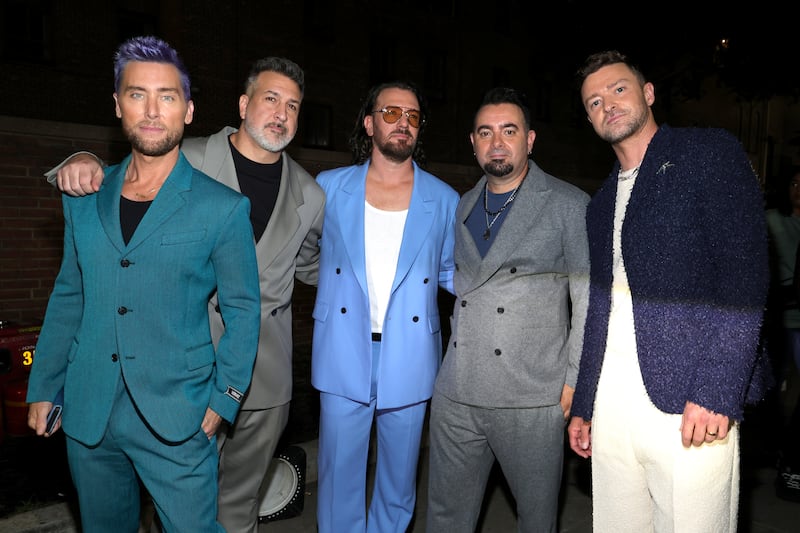 NSYNC reunited briefly in 2023. Photo by Kevin Mazur/Getty Images for MTV.