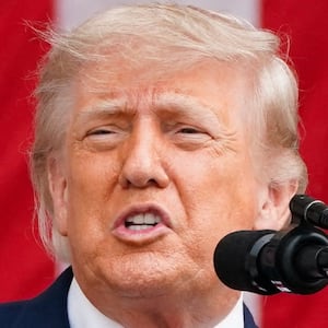 U.S. President Donald Trump delivers remarks in the Memorial Amphitheater during a Memorial Day event at Arlington National Cemetery, Arlington, Virginia, U.S., May 25, 2026. REUTERS/Nathan Howard