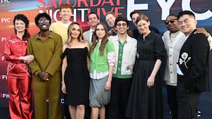 Sarah Sherman, Kam Patterson, Chloe Fineman, Veronika Slowikowska, Marcello Hernandez, Ashley Padilla, Kenan Thompson, Bowen Yang, Ben Marshall, Andrew Dismukes and James Austin Johnson at the "Saturday Night Live" FYC event held at the Saban Media Center on June 01, 2026 in Los Angeles, California. (Photo by Katie Flores/Variety via Getty Images)