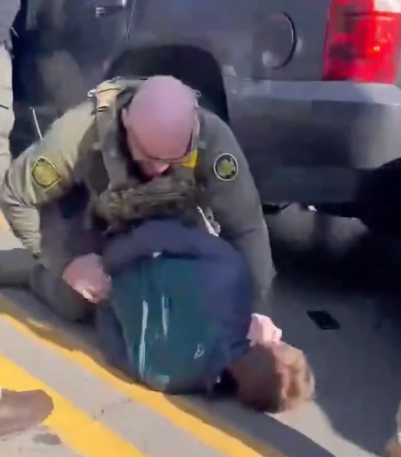 The Border Patrol agent who punched a man repeatedly in the head.