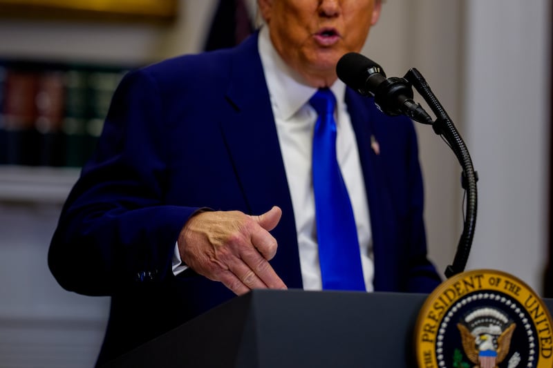 Trump's hands have been scrutinized recently due to frequent bruising, which the White House attributes to aspirin usage and frequent handshakes.