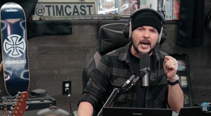 Podcaster Tim Pool on Timcast.