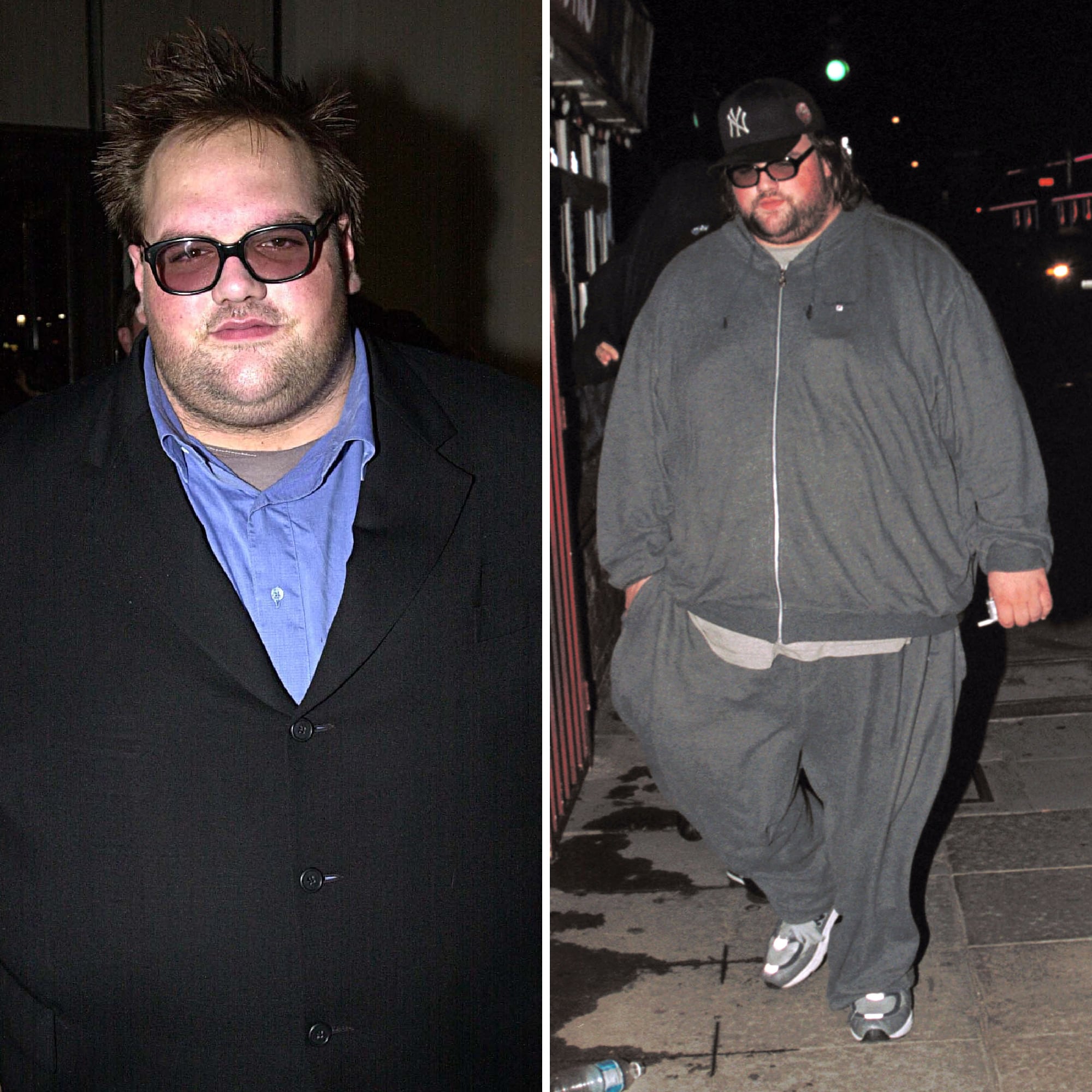 Ethan Suplee in 2001 (L) and 2002 (R).