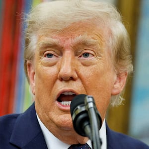 U.S. President Donald Trump speaks during an event to mark the launch of "Trump Accounts" in the Oval Office at the White House in Washington, D.C., U.S., July 6, 2026.
