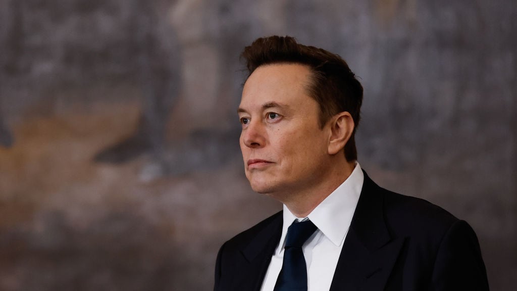 Tesla, SpaceX and X CEO Elon Musk arrives to the inauguration of U.S. President-elect Donald Trump in the Rotunda of the U.S. Capitol on January 20, 2025 in Washington, DC.