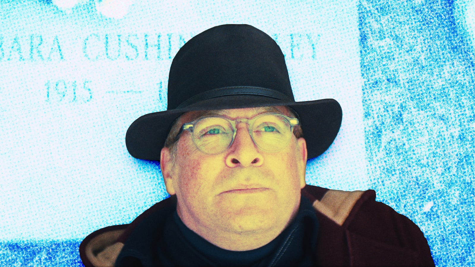 A photo illustration of Tom Hollander as Truman Capote.