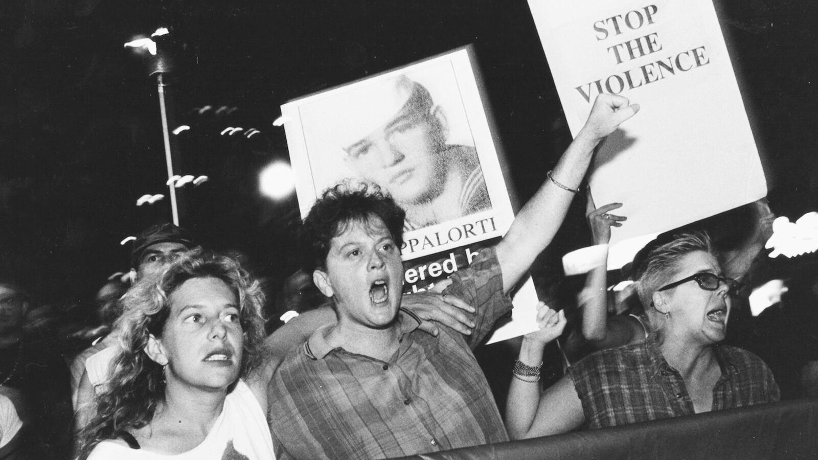 An image including an still from the HBO Documentary Last Call: When a Serial Killer Stalked Queer New York.