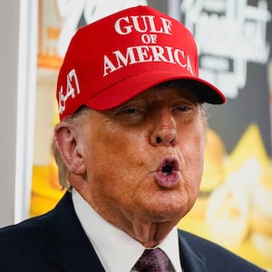 U.S. President Donald Trump speaks during a visit to a Whataburger in Corpus Christi, Texas, U.S., February 27, 2026. REUTERS/Elizabeth Frantz