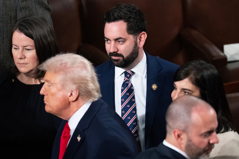 Rep. Mike Lawler, R-N.Y., attends President Donald Trump's State of the Union address in the House Chamber of the U.S. Capitol on Tuesday, February 24, 2026.