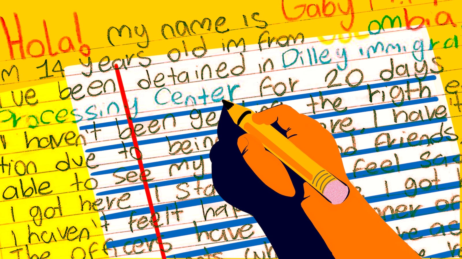 child hand writinng illustration