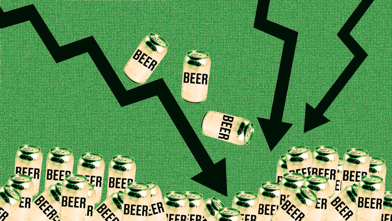 Beer decline illustration