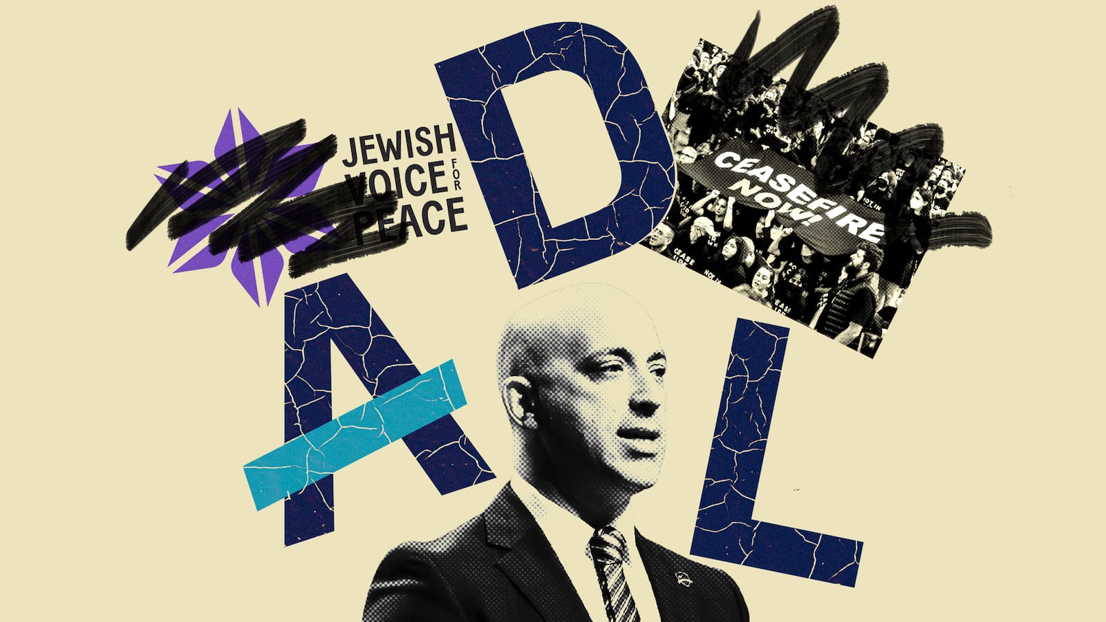 A photo illustration of Anti-Defamation League CEO Jonathan Greenblatt.
