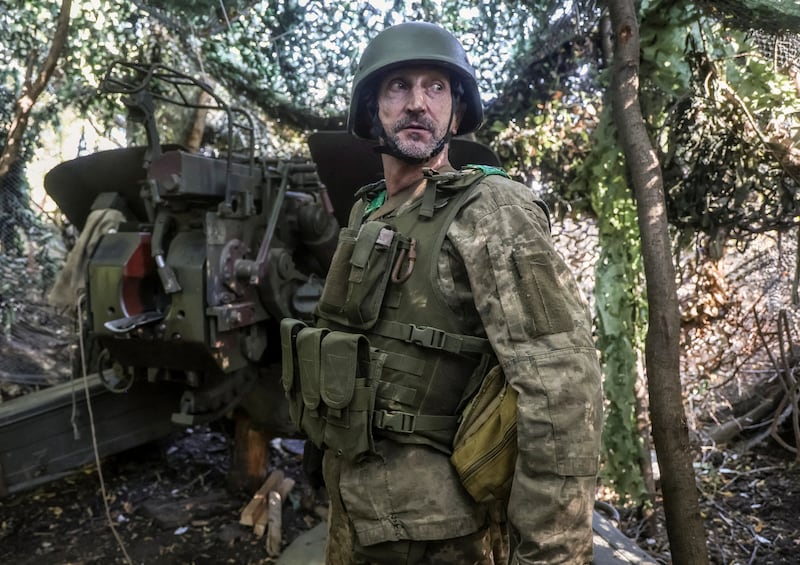 A Ukrainian serviceman