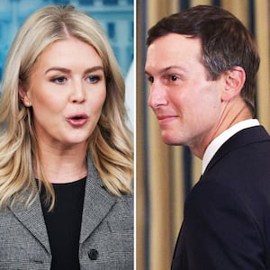 Karoline Leavitt and Jared Kushner.