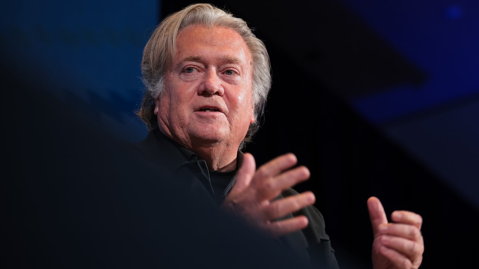 Former Trump chief strategist Steve Bannon, pictured in April, denied he was considering a 2028 presidential bid on Thursday.