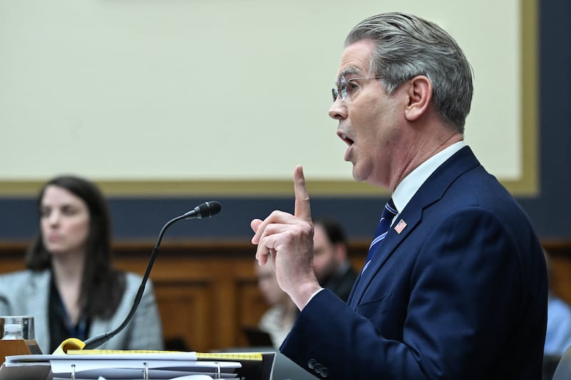 US Treasury Secretary Scott Bessent testifies during a House Financial Services Committee hearing on "The Annual Report of the Financial Stability Oversight Council" on Capitol Hill in Washington, DC, on February 4, 2026. (Photo by Alex WROBLEWSKI / AFP via Getty Images)