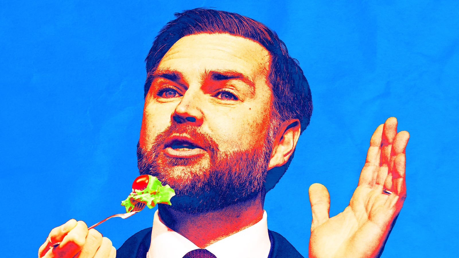 JD Vance enjoying his dinner.