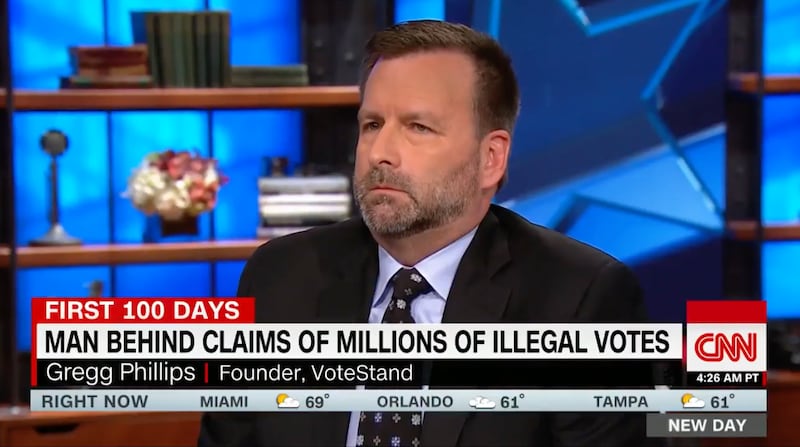 Gregg Phillips on CNN in 2017.