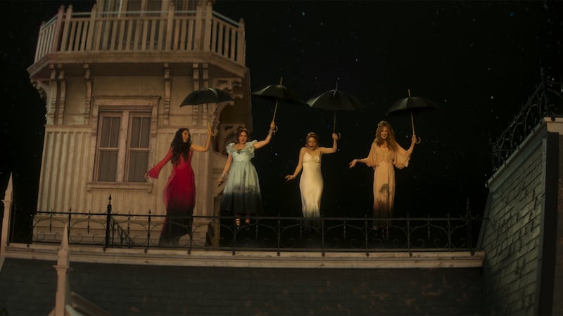 Sandra Bullock, Maisie Williams, Joey King, and Nicole Kidman in Practical Magic 2.