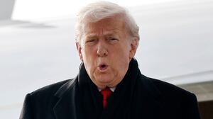 U.S. President Donald Trump disembarks Air Force One as he arrives at Zurich Airport before attending the World Economic Forum (WEF) in Davos, on January 21, 2026 in Zurich, Switzerland.