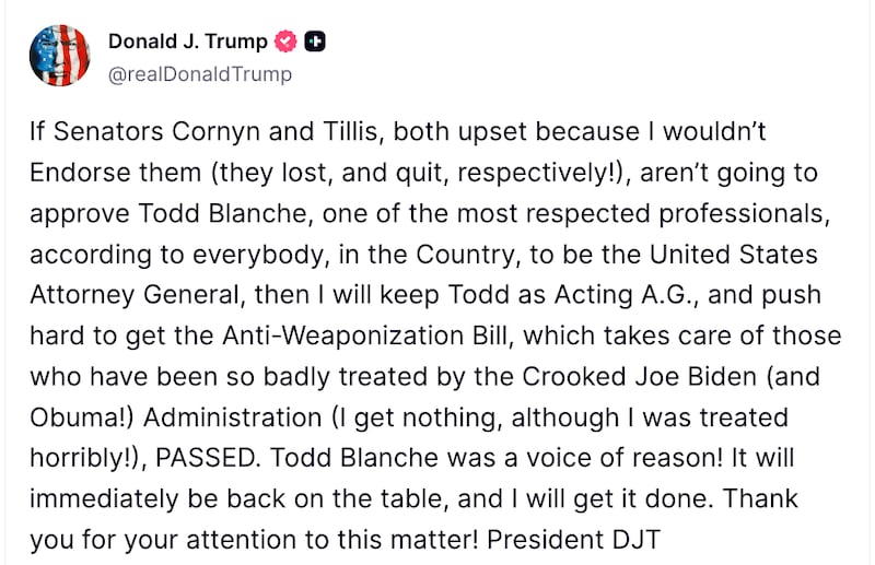 @realDonaldTrump/ TruthSocial