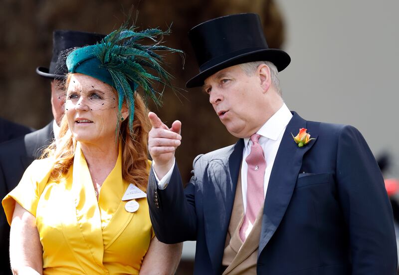 Sarah Ferguson, Duchess of York and Prince Andrew, Duke of York attend day four of Royal Ascot at Ascot Racecourse.