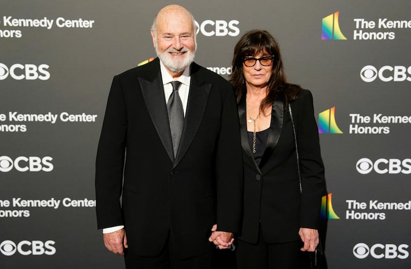 US actor and director Rob Reiner and his wife Michele Reiner attend the 46th Kennedy Center Honors gala at the Kennedy Center for the Performing Arts in Washington, DC, on December 3, 2023.