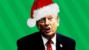 Donald Trump in a Santa Hat