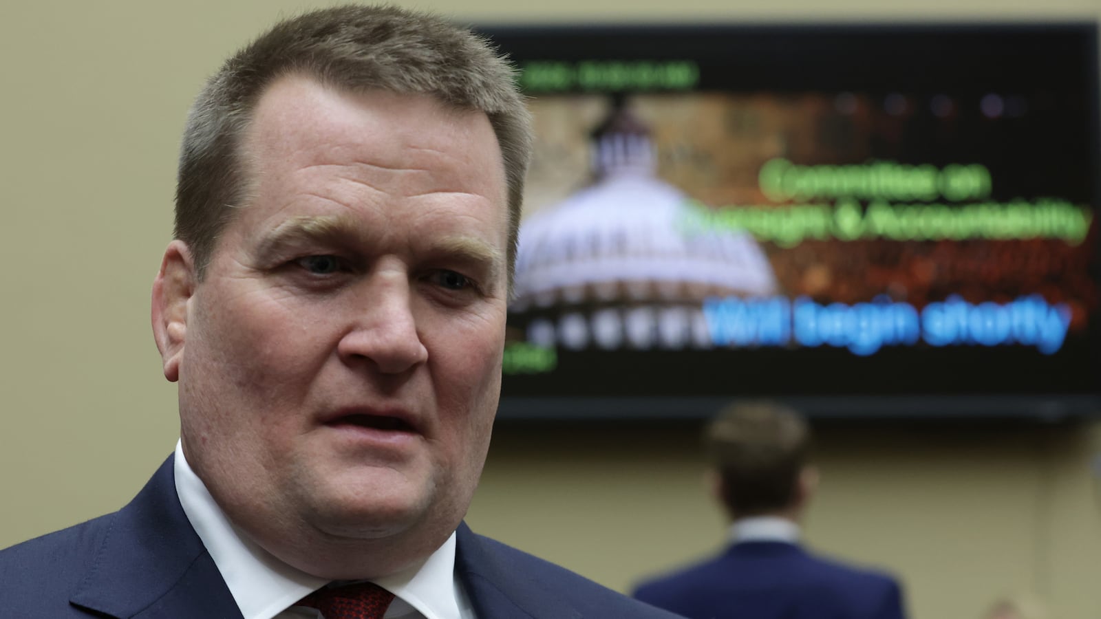 Tony Bobulinski arrives at a hearing before the House Oversight and Accountability Committee.