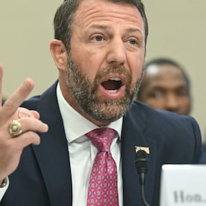 Secretary of Homeland Security Markwayne Mullin testifies during a House Appropriations Committee hearing on Capitol Hill in Washington, DC, on June 25, 2026.