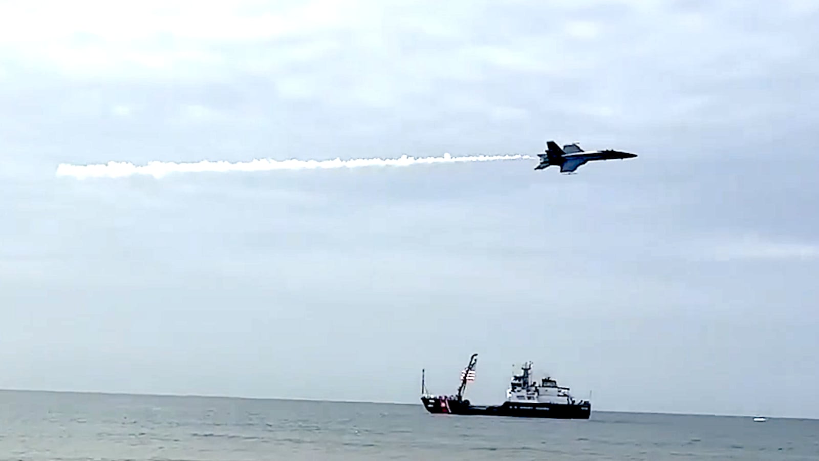The U.S. Navy’s elite Blue Angels squadron is reviewing one of its own jets after it roared so low over a Florida beach that it sent chairs and umbrellas flying.